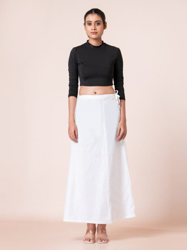 Women's Solid 100%cotton Petticoat | Adjustable Inskirt Petticoat for Women and Girl's