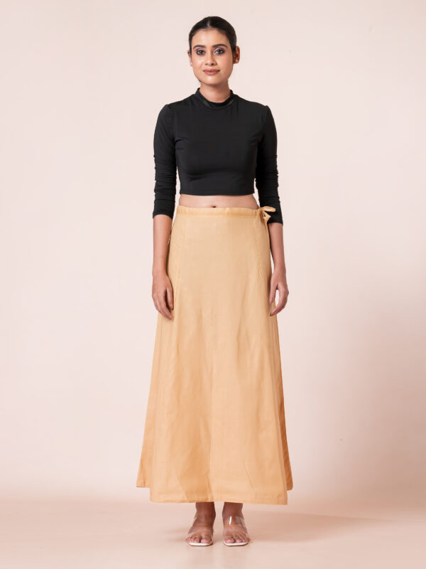 Women's Solid 100%cotton Petticoat | Adjustable Inskirt Petticoat for Women and Girl's