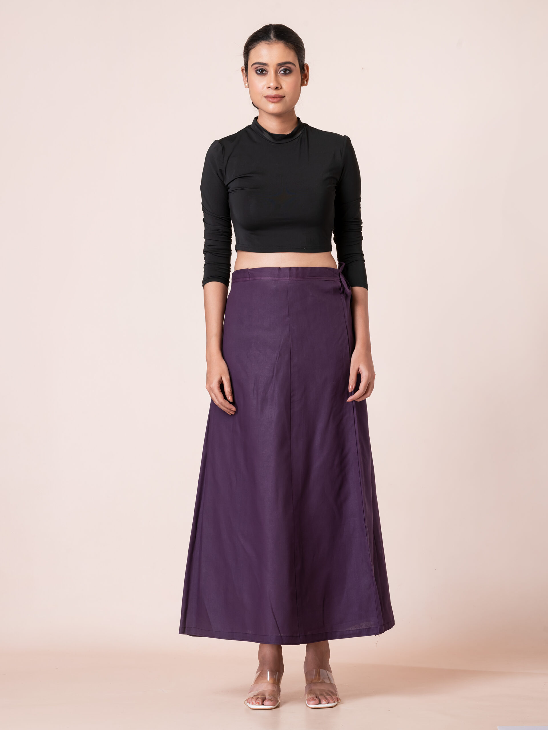Women's Solid 100%cotton Petticoat | Adjustable Inskirt Petticoat for Women and Girl's