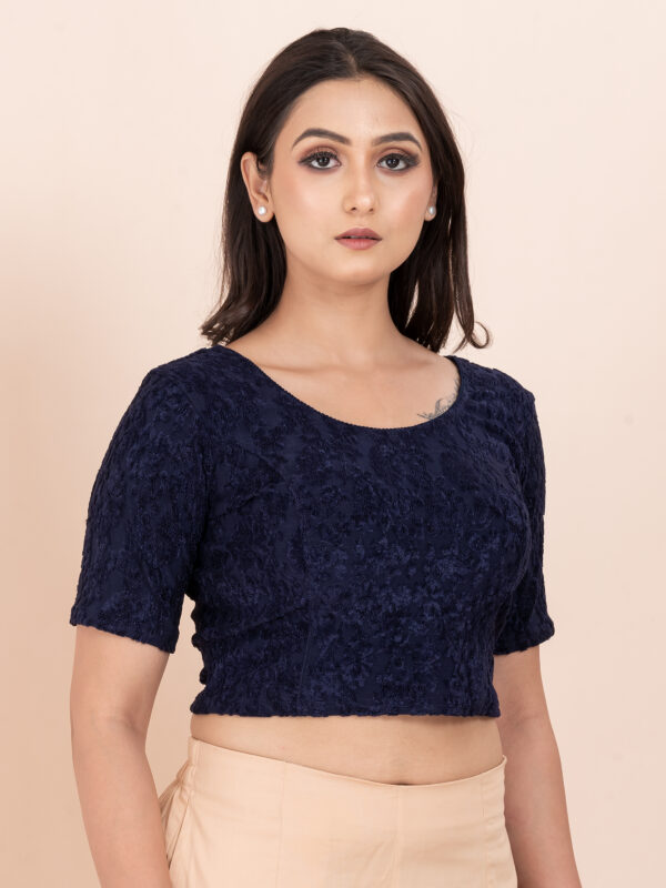 Women's Braso Cotton Half Sleeve Blouse for Women | Stylish Floral Pattern Solid Color Blouse for Women and Girl's - Image 3