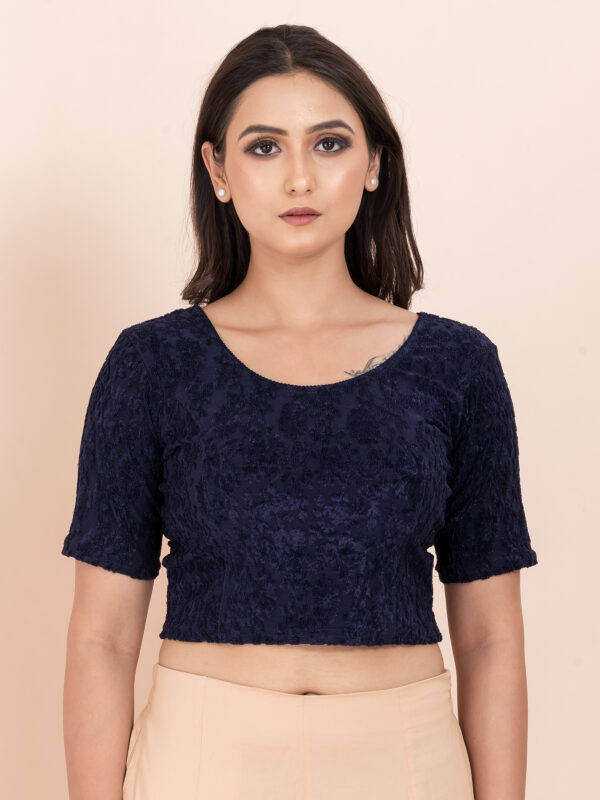 Women's Braso Cotton Half Sleeve Blouse for Women | Stylish Floral Pattern Solid Color Blouse for Women and Girl's - Image 5