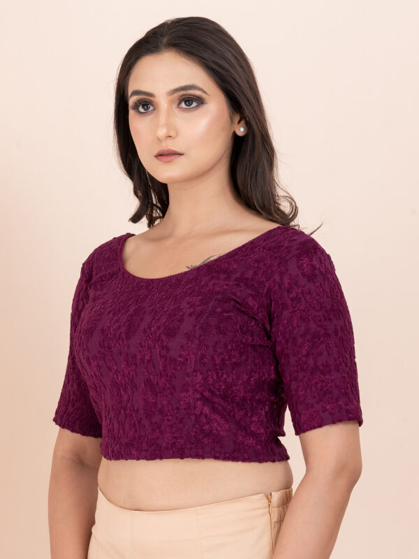 Women's Braso Cotton Half Sleeve Blouse for Women | Stylish Floral Pattern Solid Color Blouse for Women and Girl's - Image 4