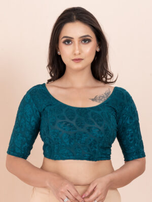 Women's Braso Cotton Half Sleeve Blouse for Women | Stylish Floral Pattern Solid Color Blouse for Women and Girl's