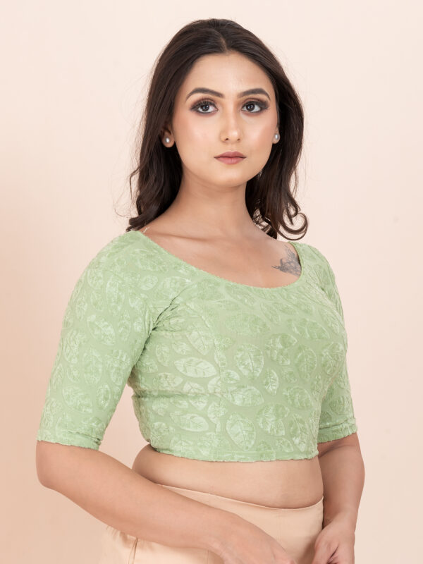 Women's Braso Cotton Half Sleeve Blouse for Women | Stylish Floral Pattern Solid Color Blouse for Women and Girl's - Image 4