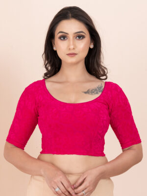 Women's Braso Cotton Half Sleeve Blouse for Women | Stylish Floral Pattern Solid Color Blouse for Women and Girl's