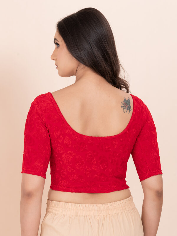 Women's Braso Cotton Half Sleeve Blouse for Women | Stylish Floral Pattern Solid Color Blouse for Women and Girl's - Image 6