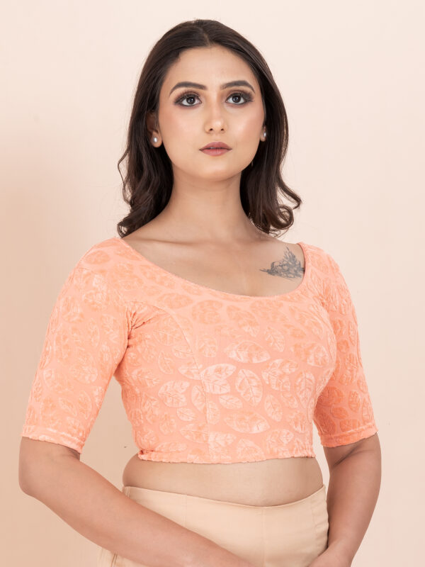 Women's Braso Cotton Half Sleeve Blouse for Women | Stylish Floral Pattern Solid Color Blouse for Women and Girl's - Image 4