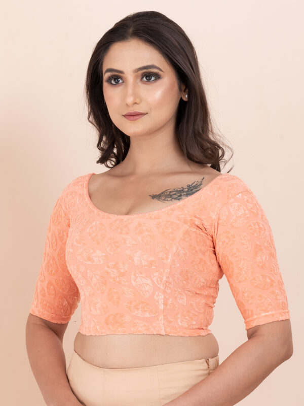 Women's Braso Cotton Half Sleeve Blouse for Women | Stylish Floral Pattern Solid Color Blouse for Women and Girl's - Image 3