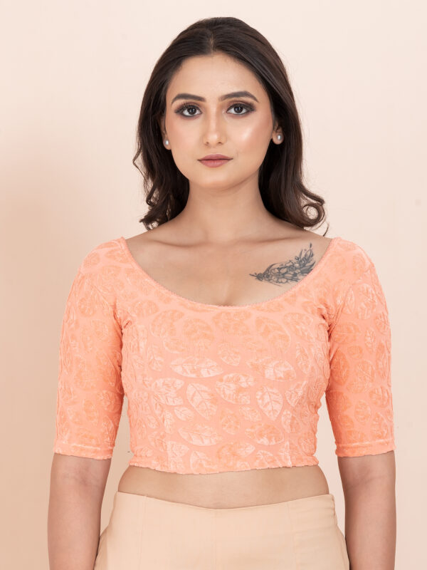 Women's Braso Cotton Half Sleeve Blouse for Women | Stylish Floral Pattern Solid Color Blouse for Women and Girl's - Image 2